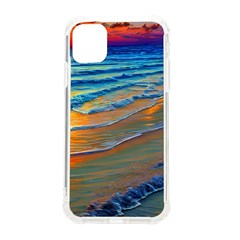 Modern Sunset Over The Ocean Iphone 11 Tpu Uv Print Case by GardenOfOphir