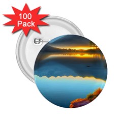 Gorgeous Lake 2.25  Buttons (100 pack) 