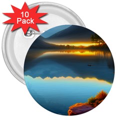 Gorgeous Lake 3  Buttons (10 pack) 