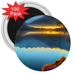 Gorgeous Lake 3  Magnets (100 pack)