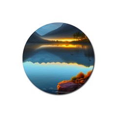 Gorgeous Lake Rubber Coaster (Round)