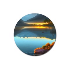 Gorgeous Lake Magnet 3  (Round)