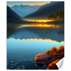 Gorgeous Lake Canvas 8  x 10 