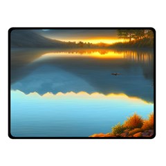 Gorgeous Lake One Side Fleece Blanket (Small)