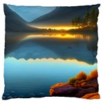 Gorgeous Lake Large Premium Plush Fleece Cushion Case (One Side) Front