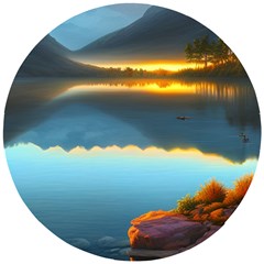 Gorgeous Lake Wooden Puzzle Round