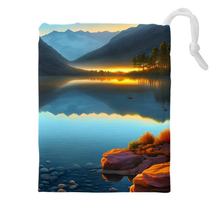 Gorgeous Lake Drawstring Pouch (5XL)