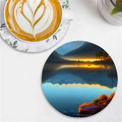 Gorgeous Lake UV Print Round Tile Coaster