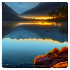 Gorgeous Lake Uv Print Square Tile Coaster 