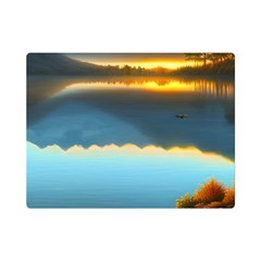 Gorgeous Lake One Side Premium Plush Fleece Blanket (Mini)