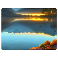 Gorgeous Lake One Side Premium Plush Fleece Blanket (Extra Small)