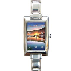 Majestic Lake Rectangle Italian Charm Watch by GardenOfOphir