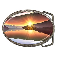 Majestic Lake Belt Buckles by GardenOfOphir