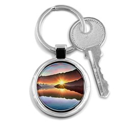 Majestic Lake Key Chain (round) by GardenOfOphir