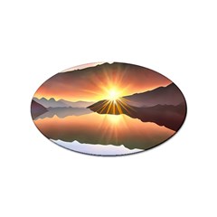 Majestic Lake Sticker Oval (10 Pack) by GardenOfOphir