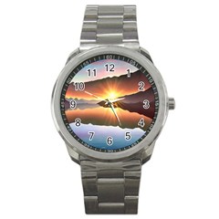 Majestic Lake Sport Metal Watch by GardenOfOphir