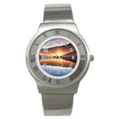 Majestic Lake Stainless Steel Watch by GardenOfOphir