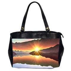 Majestic Lake Oversize Office Handbag (2 Sides) by GardenOfOphir