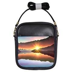 Majestic Lake Girls Sling Bag by GardenOfOphir