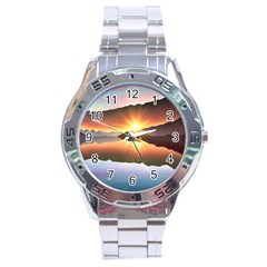 Majestic Lake Stainless Steel Analogue Watch by GardenOfOphir