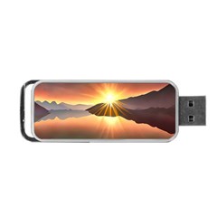 Majestic Lake Portable Usb Flash (one Side) by GardenOfOphir