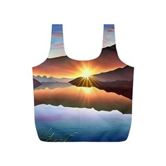 Majestic Lake Full Print Recycle Bag (s) by GardenOfOphir