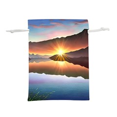 Majestic Lake Lightweight Drawstring Pouch (l) by GardenOfOphir