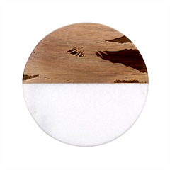 Majestic Lake Classic Marble Wood Coaster (round)  by GardenOfOphir