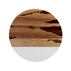 Majestic Lake Marble Wood Coaster (round)