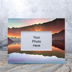 Majestic Lake White Tabletop Photo Frame 4 x6  by GardenOfOphir