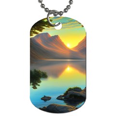 Benevolent Lake Dog Tag (one Side) by GardenOfOphir