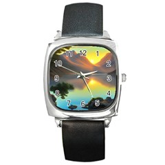 Benevolent Lake Square Metal Watch by GardenOfOphir