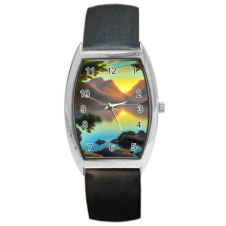 Benevolent Lake Barrel Style Metal Watch