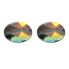 Benevolent Lake Cufflinks (oval) by GardenOfOphir