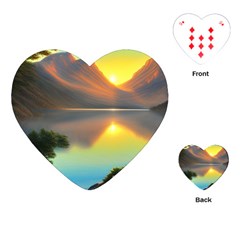 Benevolent Lake Playing Cards Single Design (heart) by GardenOfOphir