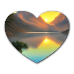 Benevolent Lake Heart Mousepad by GardenOfOphir