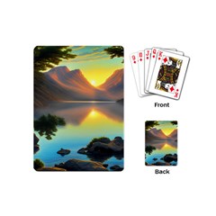 Benevolent Lake Playing Cards Single Design (mini) by GardenOfOphir