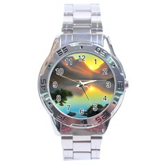 Benevolent Lake Stainless Steel Analogue Watch by GardenOfOphir