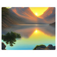 Benevolent Lake Premium Plush Fleece Blanket (medium) by GardenOfOphir