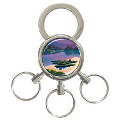 Astonishing Lake View 3-ring Key Chain by GardenOfOphir