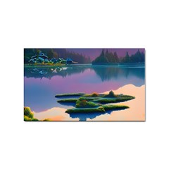 Astonishing Lake View Sticker (rectangular) by GardenOfOphir