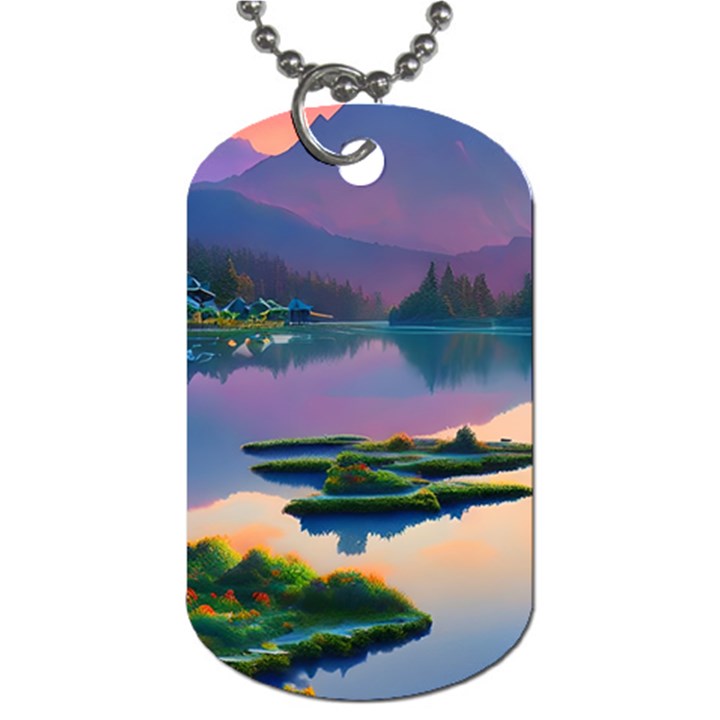 Astonishing Lake View Dog Tag (One Side)