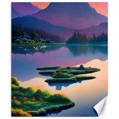 Astonishing Lake View Canvas 8  X 10  by GardenOfOphir