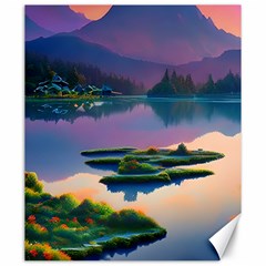 Astonishing Lake View Canvas 20  X 24  by GardenOfOphir