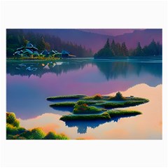 Astonishing Lake View Large Glasses Cloth (2 Sides) by GardenOfOphir