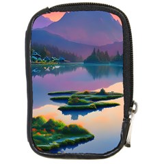 Astonishing Lake View Compact Camera Leather Case by GardenOfOphir