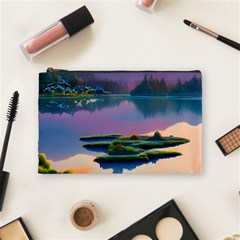 Astonishing Lake View Cosmetic Bag (medium) by GardenOfOphir