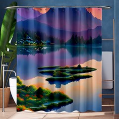 Astonishing Lake View Shower Curtain 60  X 72  (medium)  by GardenOfOphir