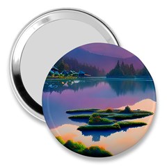 Astonishing Lake View 3  Handbag Mirrors by GardenOfOphir