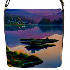 Astonishing Lake View Flap Closure Messenger Bag (s) by GardenOfOphir